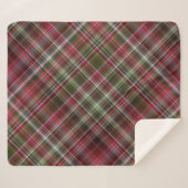 Little Red Berries Red and Green Kariert Sherpadecke (Vorderseite (Horizontal))