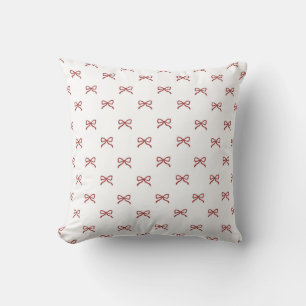 Little Red Bow Feminine Coquette & Grandmillennial Kissen