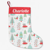 Little Red Car Weihnachtsbaum Strumpf Kleiner Weihnachtsstrumpf (Vorderseite)