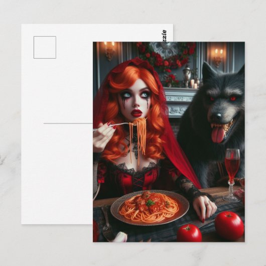 Little Red Dark Fantasy Postkarte (Vorne/Hinten)