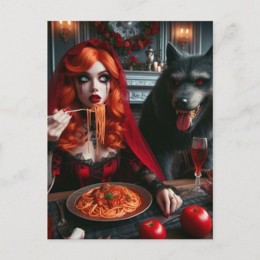 Little Red Dark Fantasy Postkarte (Vorderseite)