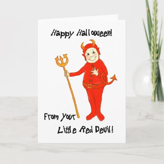 'Little Red Devil' Halloween Card. Karte (Vorderseite)