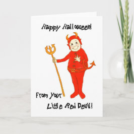 'Little Red Devil' Halloween Card. Karte