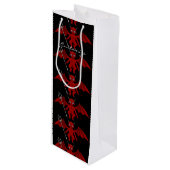 Little Red Devil Thunder_Cove Geschenktüte Für Weinflaschen (Vorderseite Schrägansicht)