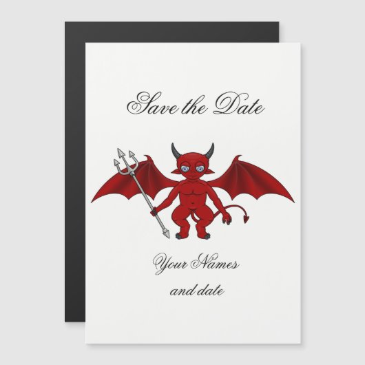 Little Red Devil Thunder_Cove Magneteinladung (Vorne/Hinten)