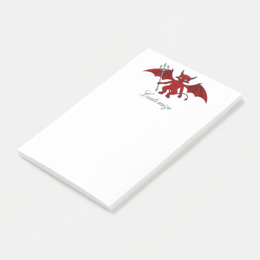 Little Red Devil Thunder_Cove Post-it Klebezettel (angewinkelt)