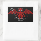 Little Red Devil Thunder_Cove Rechteckiger Aufkleber (Tasche)
