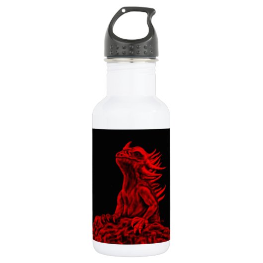 Little Red Dragon Edelstahlflasche (Vorderseite)