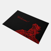 Little Red Dragon Fußmatte (Schrägansicht)