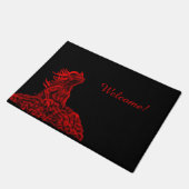 Little Red Dragon Fußmatte (Schrägansicht)