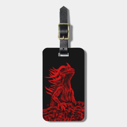 Little Red Dragon Gepäckanhänger (Vorderseite vertikal)