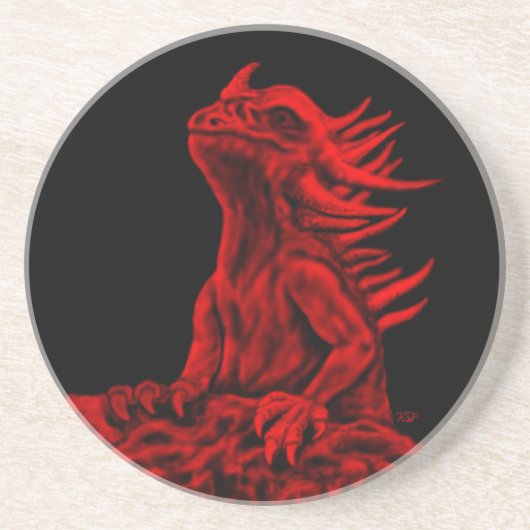 Little Red Dragon Getränkeuntersetzer (Vorne)