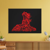 Little Red Dragon Leinwanddruck (Insitu (Wohnzimmer))