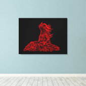 Little Red Dragon Leinwanddruck (Insitu (Holzboden))