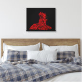 Little Red Dragon Leinwanddruck (Insitu (Schlafzimmer))