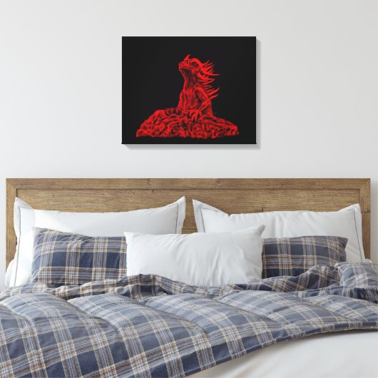 Little Red Dragon Leinwanddruck (Insitu (Schlafzimmer))
