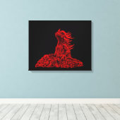 Little Red Dragon Leinwanddruck (Insitu (Holzboden))