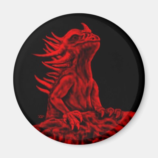 Little Red Dragon Magnet (Vorne)