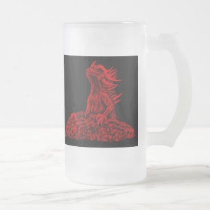 Little Red Dragon Mattglas Bierglas