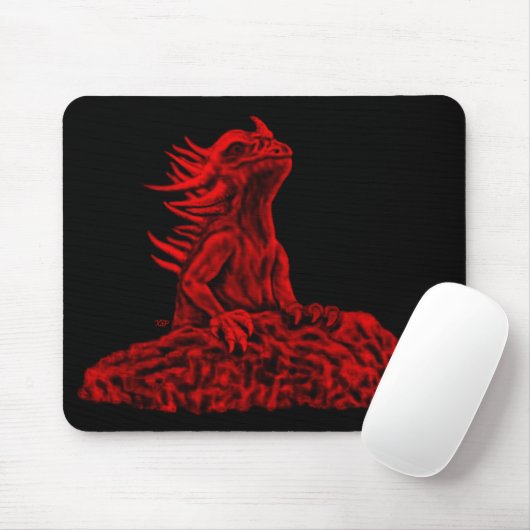 Little Red Dragon Mousepad (Mit Mouse)