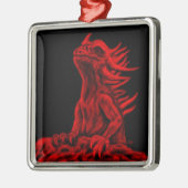 Little Red Dragon Ornament Aus Metall (Links)