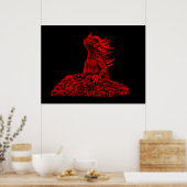 Little Red Dragon Poster (Küche)