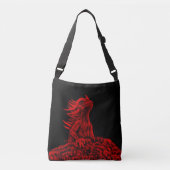 Little Red Dragon Tragetaschen Mit Langen Trägern (Vorderseite)