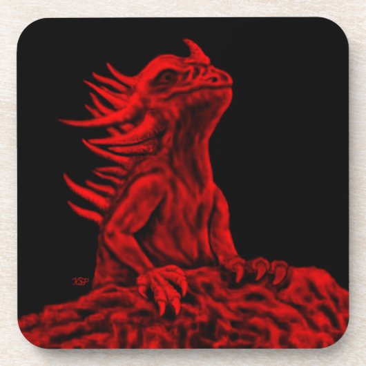 Little Red Dragon Untersetzer (Vorderseite)