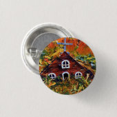 Little Red Fairy House Button (Vorne & Hinten)