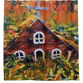 Little Red Fairy House Duschvorhang (Vorderseite)