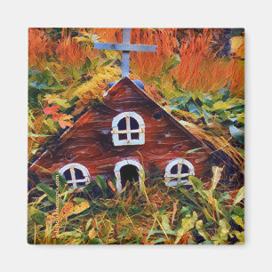 Little Red Fairy House Magnet
