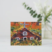 Little Red Fairy House Postkarte (Stehend Vorderseite)