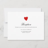 Little Red Heart Wedding Card Einladung (Vorderseite)