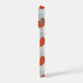 Little red hearts cozy gingham pattern Preppy iPhone Hülle (Linke Seite)