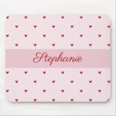 Little Red Heats Pink Name Mousepad (Vorne)