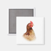 Little Red Hen Magnet (Vorderseite/Rückseite)