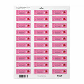 Little Red Ladybug Personalisiert Address Labels (Vorne)