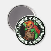 Little Red Mighty Nizz Bigfoot Sasquatch Daddy Magnet (Vorderseite/Rückseite)