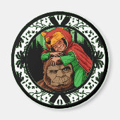 Little Red Mighty Nizz Bigfoot Sasquatch Daddy Magnet (Vorne)