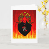 Little Red Naughty Devil Karte (Gelbe Blume)