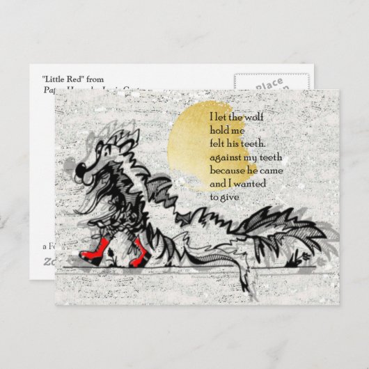 Little Red Postkarte (Vorne/Hinten)