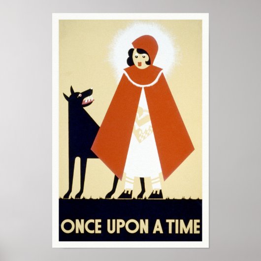 Little Red Riding Hood, 1936. Vintage Kunst Poster (Vorne)