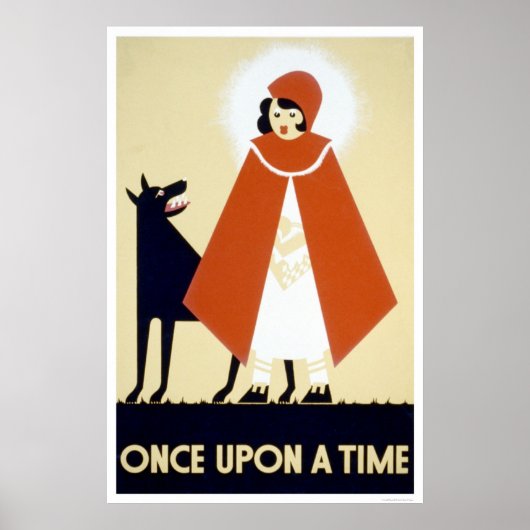 Little Red Riding Hood 1937 WPA Poster (Vorne)