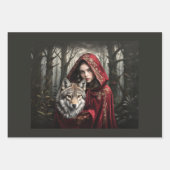 Little Red Riding Hood - 3 Decoupage Geschenkpapier Set (Vorderseite 2)