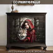 Little Red Riding Hood - 3 Decoupage Geschenkpapier Set