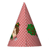 Little Red Riding Hood auf Red Gingham Partyhütchen (Rückseite)