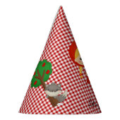 Little Red Riding Hood auf Red Gingham Partyhütchen (Links)