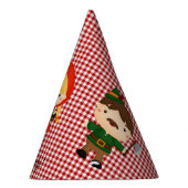 Little Red Riding Hood auf Red Gingham Partyhütchen (Rechts)
