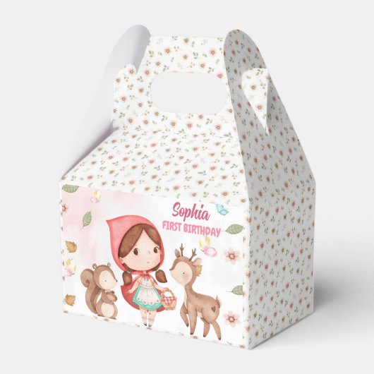 Little Red Riding Hood Birthday Favor Bag Favor Geschenkschachtel (Vorderseite)