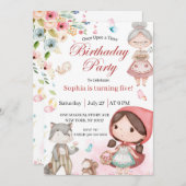 Little Red Riding Hood birthday invitation Einladung (Vorne/Hinten)